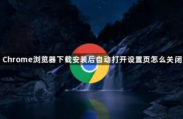 Chrome浏览器下载安装后自动打开设置页怎么关闭1