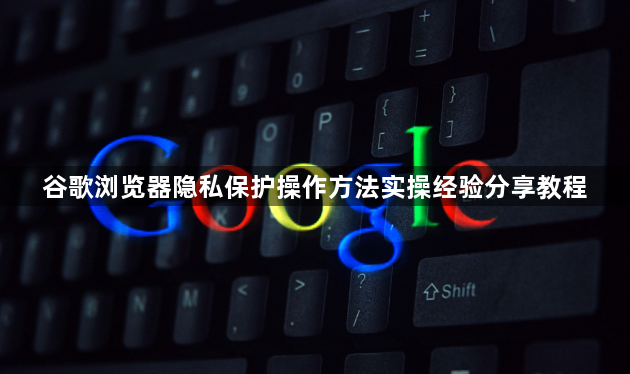 谷歌浏览器隐私保护操作方法实操经验分享教程1