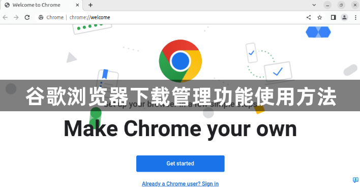 谷歌浏览器下载管理功能使用方法1