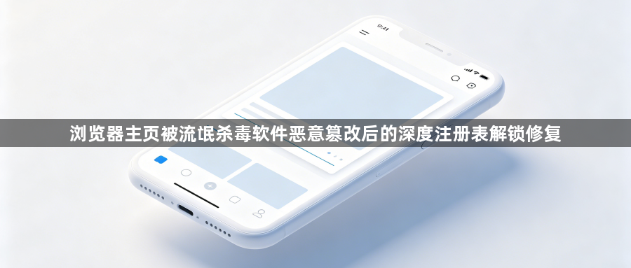 浏览器主页被流氓杀毒软件恶意篡改后的深度注册表解锁修复1