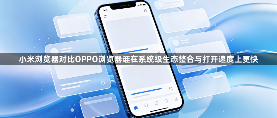 小米浏览器对比OPPO浏览器谁在系统级生态整合与打开速度上更快1