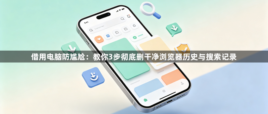 借用电脑防尴尬：教你3步彻底删干净浏览器历史与搜索记录1