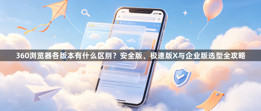 360浏览器各版本有什么区别?安全版、极速版X与企业版选型全攻略1