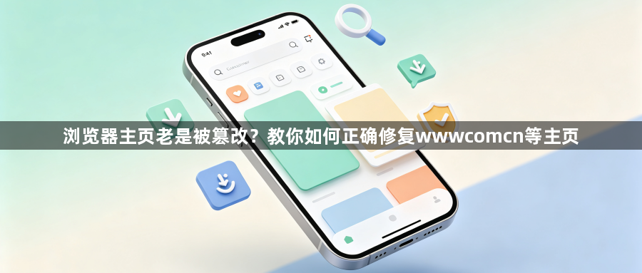 浏览器主页老是被篡改？教你如何正确修复wwwcomcn等主页1