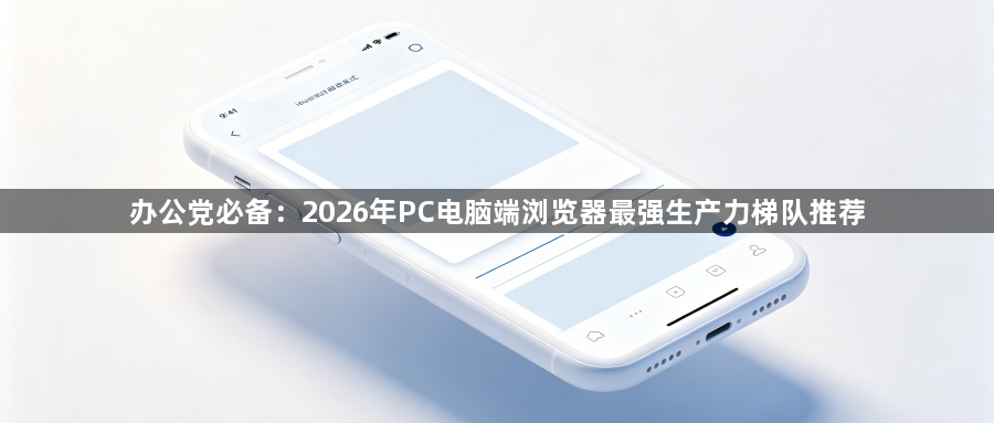 办公党必备:2026年PC电脑端浏览器最强生产力梯队推荐1