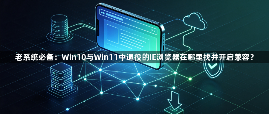 老系统必备：Win10与Win11中退役的IE浏览器在哪里找并开启兼容？1