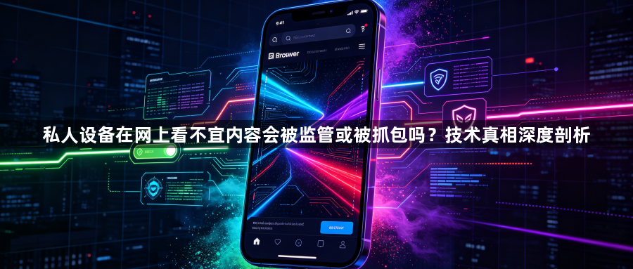 私人设备在网上看不宜内容会被监管或被抓包吗?技术真相深度剖析1