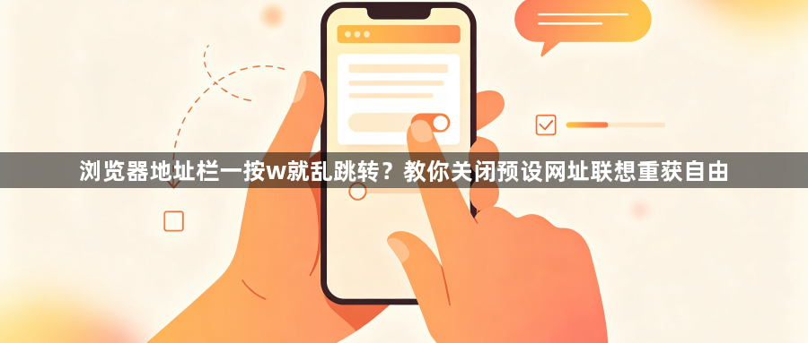 浏览器地址栏一按w就乱跳转？教你关闭预设网址联想重获自由1