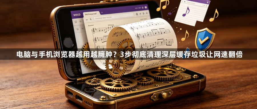 电脑与手机浏览器越用越臃肿?3步彻底清理深层缓存垃圾让网速翻倍1