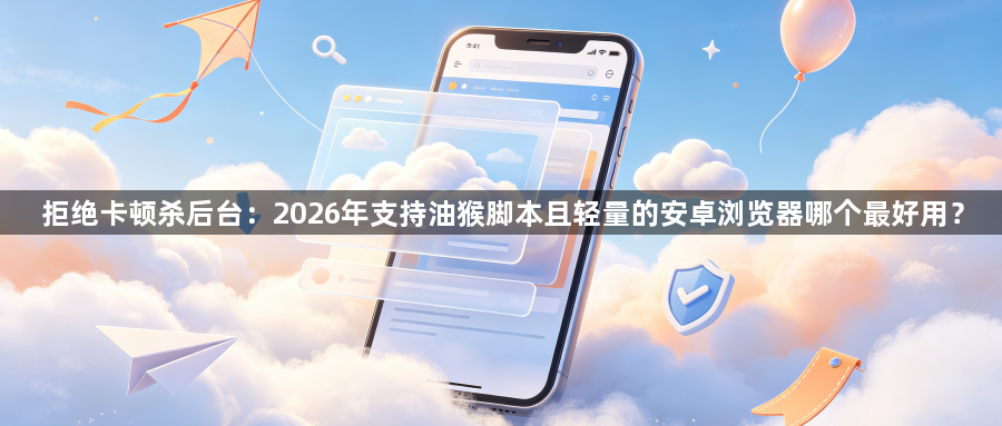 拒绝卡顿杀后台：2026年支持油猴脚本且轻量的安卓浏览器哪个最好用？1