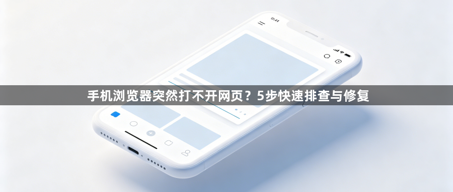 手机浏览器突然打不开网页？5步快速排查与修复1