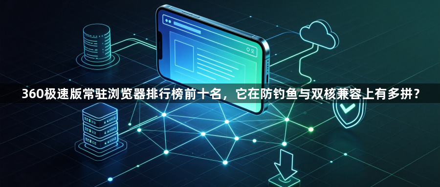 360极速版常驻浏览器排行榜前十名，它在防钓鱼与双核兼容上有多拼？1