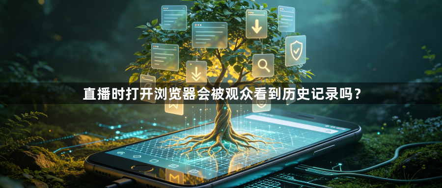 直播时打开浏览器会被观众看到历史记录吗?1