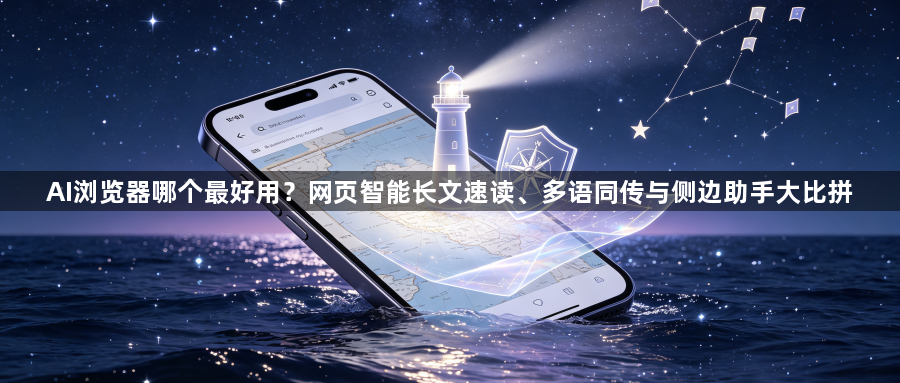 AI浏览器哪个最好用？网页智能长文速读、多语同传与侧边助手大比拼1